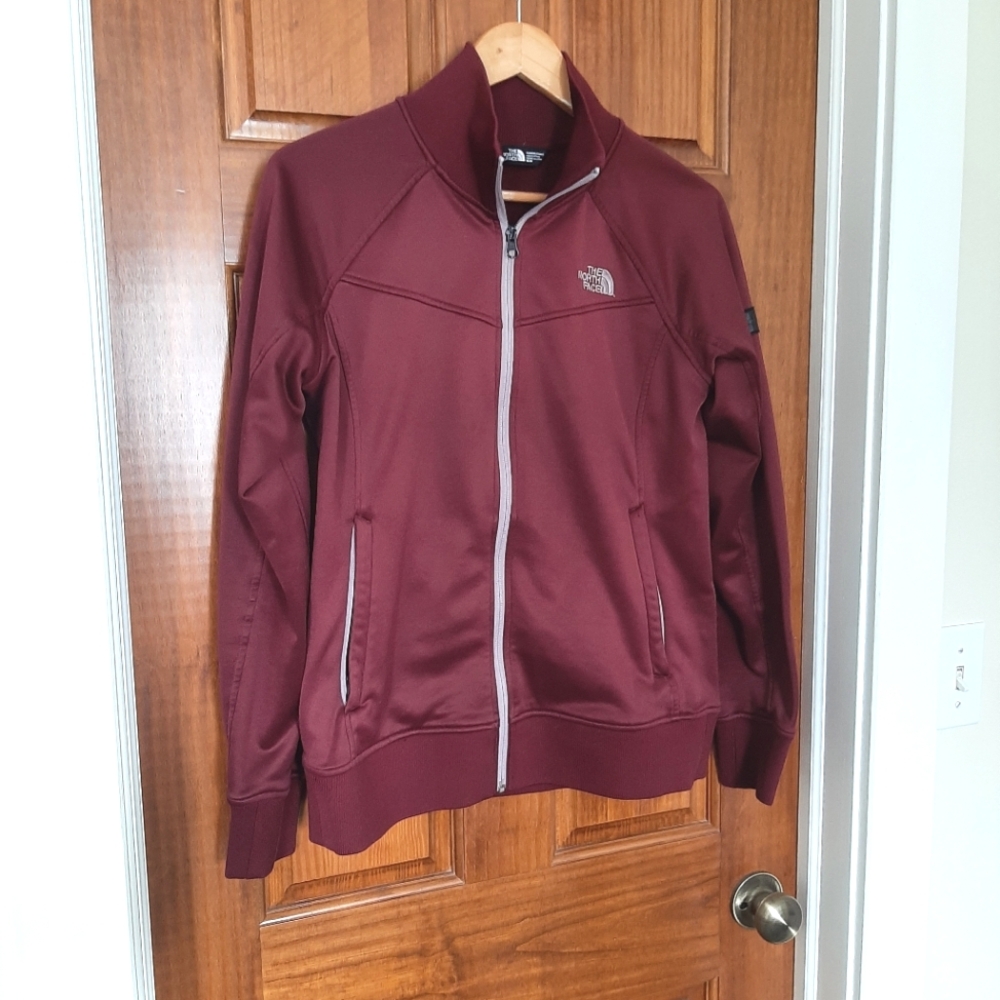 The North Face Burgundy Red Track Jacket Womens